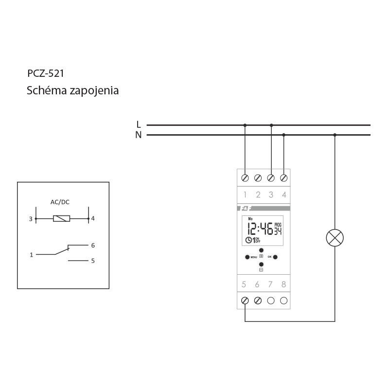 F&F PCZ-521 Digitálne spínacie hodiny